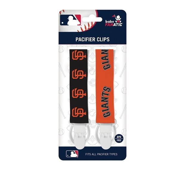 San Francisco Giants Pacifier Clips Baby Fanatic- 2 Pack - Picture 1 of 4